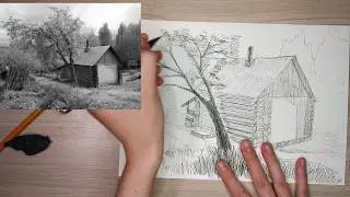 как нарисовать дом в перспективе