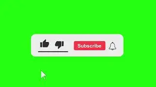 YouTube like subscribe bell icon buttons green screen End Screen (no copyright)