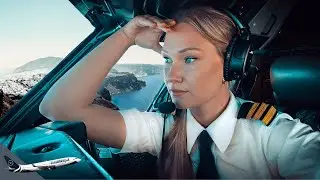 BOEING 737 Stunning LANDING into Santorini Airport GREECE RWY15 | Cockpit View | Life Of An Airline