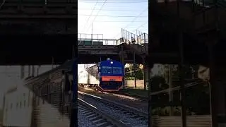 Редкая синяя АЧ2-036 следует по О.П Пл.Ленина #shorts #youtubeshorts #fyp #train #railway