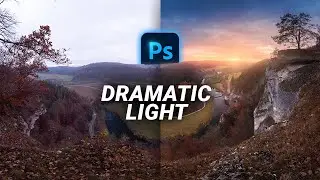 How to Create PANORAMA Photos with DRAMATIC LIGHT in Photoshop (Raws included)