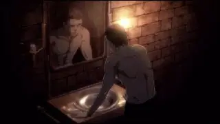 Eren is shirtless..Tatakai_Shingeki no Kyojin:Final season ep 68