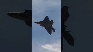 【F-22デモチーム 最高のシャッターチャンス！三沢基地 予習5】デディケーションパス！高速で背中を見せるよ！自分の腕を信じてラプターに挑め！