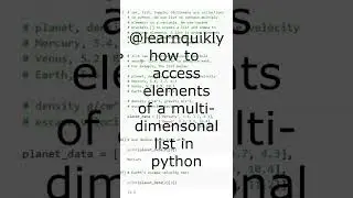 How Do We Access Element of Multidimensional List in Python? 