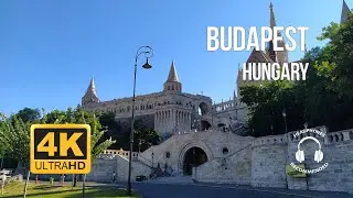 4K Ultra FullHD - Virtual walking in Budapest. Deak Ferenc street - Elizabeth Square - Ferris wheel