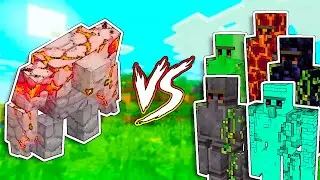 Extra Golems VS Redstone Golem ||  [Minecraft Mob Battle]