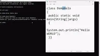 lec-1 How to write First Java Program to print Hello World ?