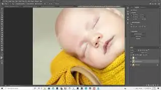 Fixing blanket, adding texture, refine edge on baby in Photoshop