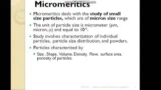 Micromeritics Introduction