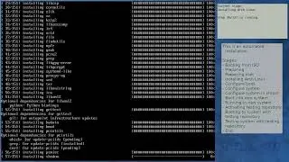 Arch Linux installation recording to kernel 6.4.12-arch1-1 (ISO)