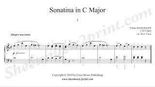 Haslinger : Sonatina in C Major (1/2 : Allegro non tanto)