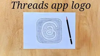 Threads app | How to draw Threads an Instagram app| Instagram threads app logo