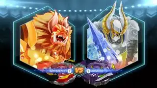 Beyblade burst app~Shu vs Shinki Mikuni (Spryzen S2 vs Odax O2)