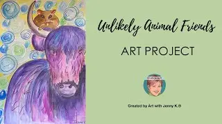 Unlikely Friends Animal Art Project from Art with Jenny K.