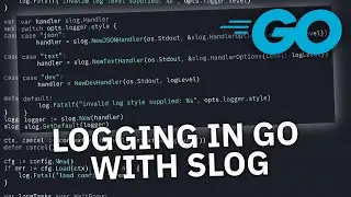 Structured logging in Go with Slog! Golang LOGGING like a 10x ENGINEER