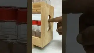 Sliding Wooden Spice/Condiment Rack One Slide with 28 Bottles. #shorts #viral #trending #video