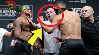 Khamzat Chimaev Vs Gilbert Burns intense final face off | UFC 273