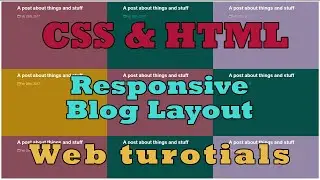 How to make Responsive Web Design Layout for Blog - CSS & HTML ( Web tutorial )