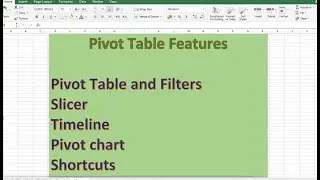 Pivot Table #Pivot chart ||Slicer ||Pivot filters ||timelines||Excel