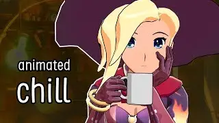 lofi animated chillhop 🍂 Halloween Night with Mercy