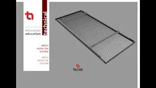 Mesh Suspended Ceiling System-Hook on / Metal / Tacer