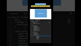 Hover to reveal text HTML CSS 