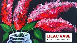 Lilac Vase/Easy Floral Abstract Painting/Demo for Beginners/Art ASMR/#09