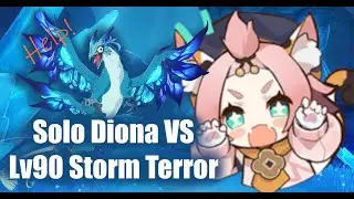 Genshin Impact Solo Challenge: LV90 Storm Terror VS Diona!
