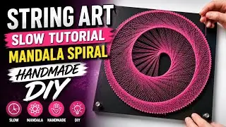 String art slow tutorial mandala spiral handmade DIY