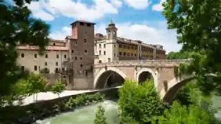 Tiber Island - Rome - Time lapse video 4K