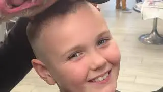 CUTE KID HAVING A RESTYLE. GRADE 2 ON TOP WITH A SKIN FADE USING WAHL 1919’s AND WAHL DETAILER LI’S
