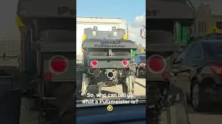 What is a Putzmeister? Something being towed behind a truck.