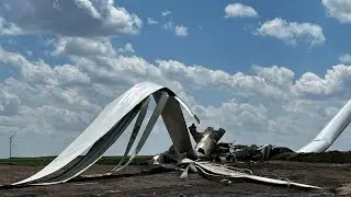 Surveying Iowa tornado's path of damage | Greenfield, Orient live look