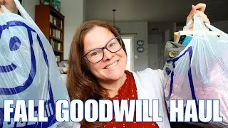 Fall Goodwill Haul: Thrifted Finds, Home Decor, Books, Clothing, and My New Favorite Bag!