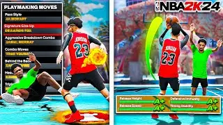 This JUMPSHOT and SIGS made my “6'8 DEMIGOD” BUILD UNSTOPPABLE in NBA 2K24..
