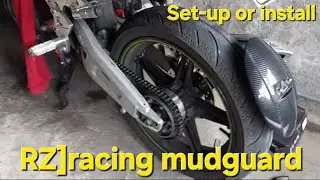 Rz|racing mudguard set-up or installation || ginzz vlog