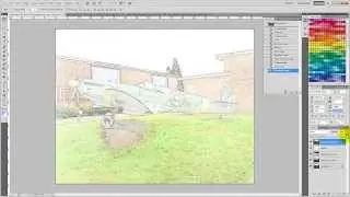 How to convert a color photo to a sketch image with Photoshop.