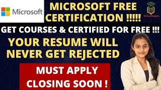 Microsoft Free Certification Course| Microsoft Virtual AI Training| Free Certificate| Apply Now
