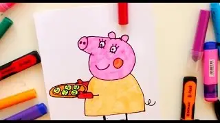 Свинка Peppa. Как нарисовать Маму Свинку  Рисовалка