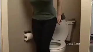Girl pooping toilet#1