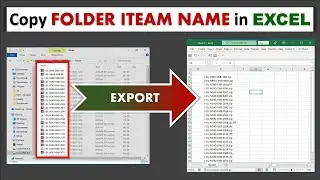 Export folder item name in Excel । Get the list of files names in a Folder in Excel