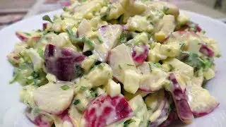 КАК ПРИГОТОВИТЬ ВЕСЕННИЙ САЛАТ В НОЯБРЕ ЗА 5 МИНУТ / Radish Salad