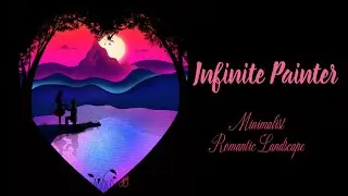 Minimalist Romantic Landscape illustration on Infinite Painter (mobile)And FREE brushes! #digitalart