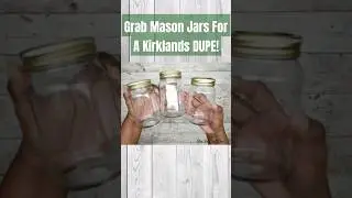 🔥 DIY Fall Mason Jar Decor Craft Inspired by Kirklands #dollartreediy #shesocraftdee #shorts