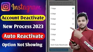 Instagram Auto Reactivate Option Not Showing | How To Deactivate Instagram Account Temporarily 2023