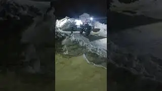 Минитрактор 7 л.с. Вывоз снега. Подъем в горку. Прицеп самосвал.