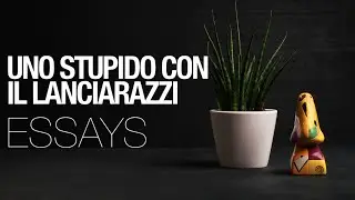 Uno stupido con il lanciarazzi