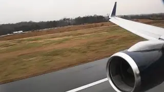 Reverse Thrust Mist!!!  Fantastic HD 757 Landing In Charlotte On US Airways!!!