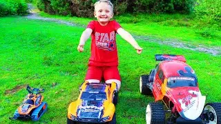 Maxi Races Different RC Cars | Kids Racing Car Video