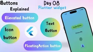 Flutter Buttons:  Elevated, Icon, Text & FloatingActionButton in Detail [2024] || Day 08